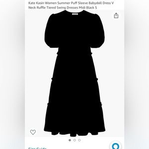 Black puff sleeved dress